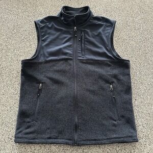 Solaris Vest Men's L 200s Weight‎ Fleece Full Zip Navy Blue
